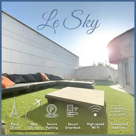 Ferienwohnung Le Sky - Penthouse De Standing Centre Orsay Paris Saclay Exterior foto